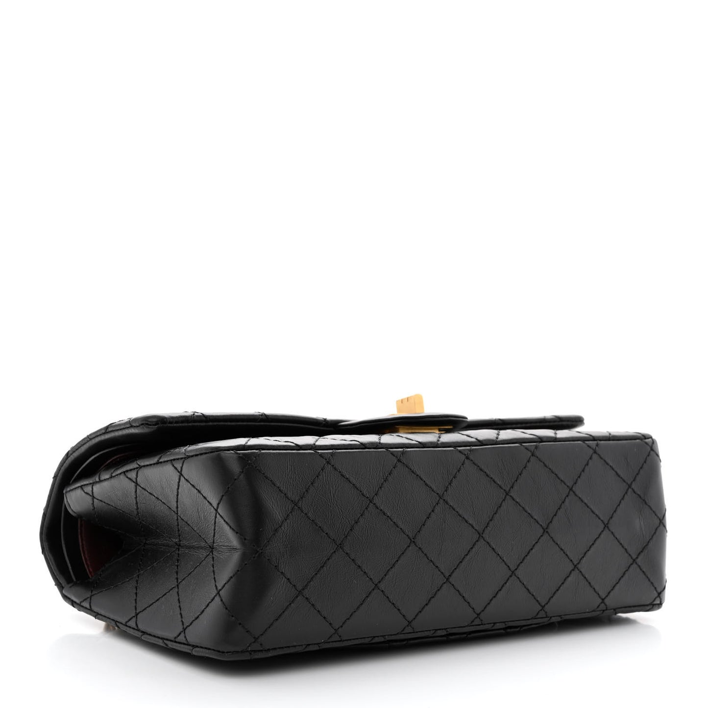 Aged Calfskin Quilted 2.55 Reissue 225 Flap Black