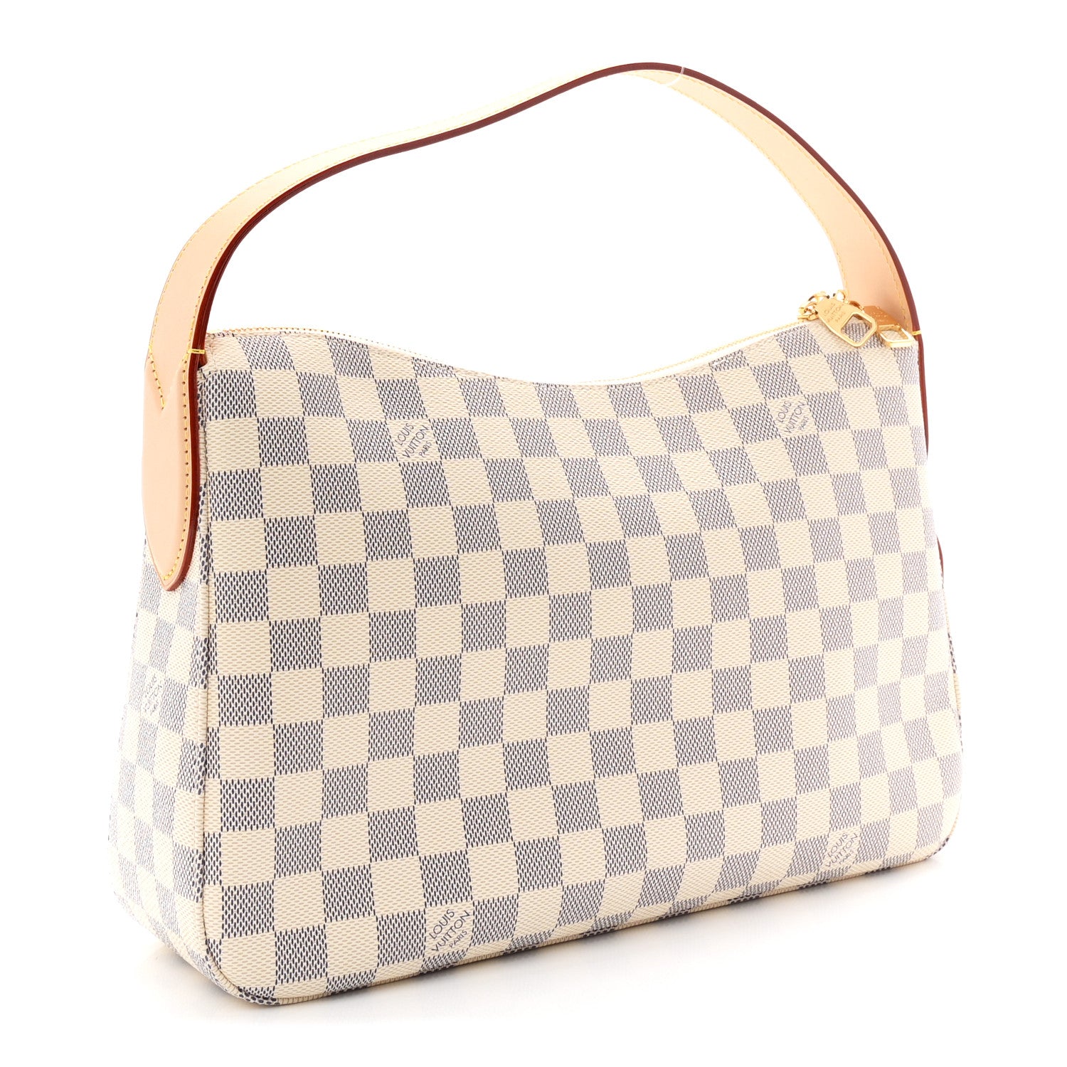 Louis Vuitton Damier Azur Slouchy PM Rose Ballerine 3 of 9
