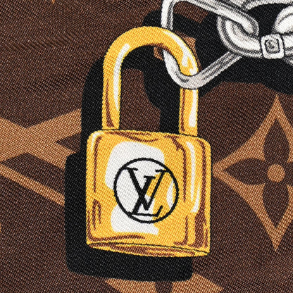 Louis Vuitton Silk Monogram Confidential Bandeau Brown 2 of 10