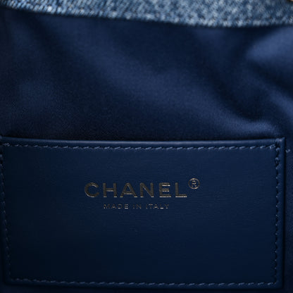 Chanel Denim Quilted Small Chanel 25 Handbag Blue 6 of 10