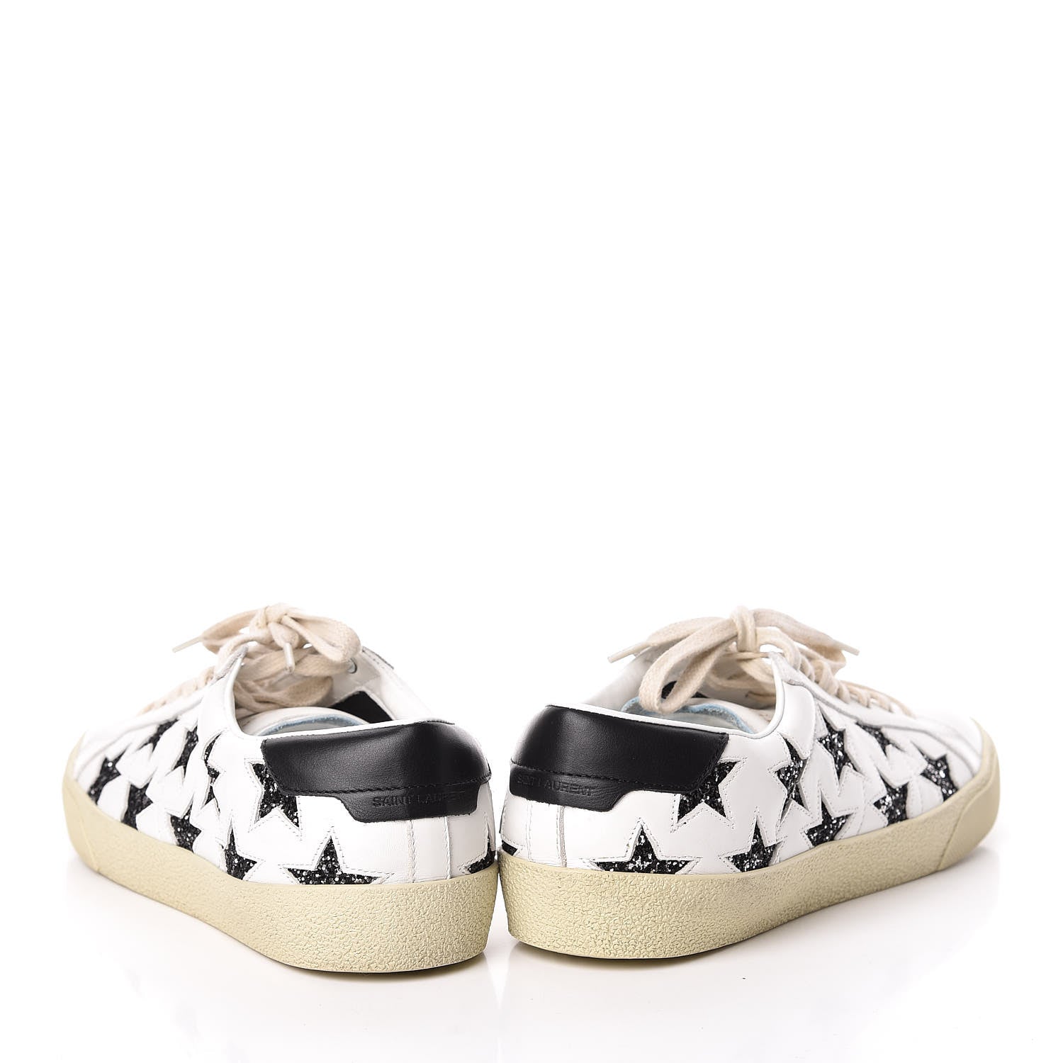 Saint Laurent Calfskin Star Court Sneakers 41 White Argent 5 of 15