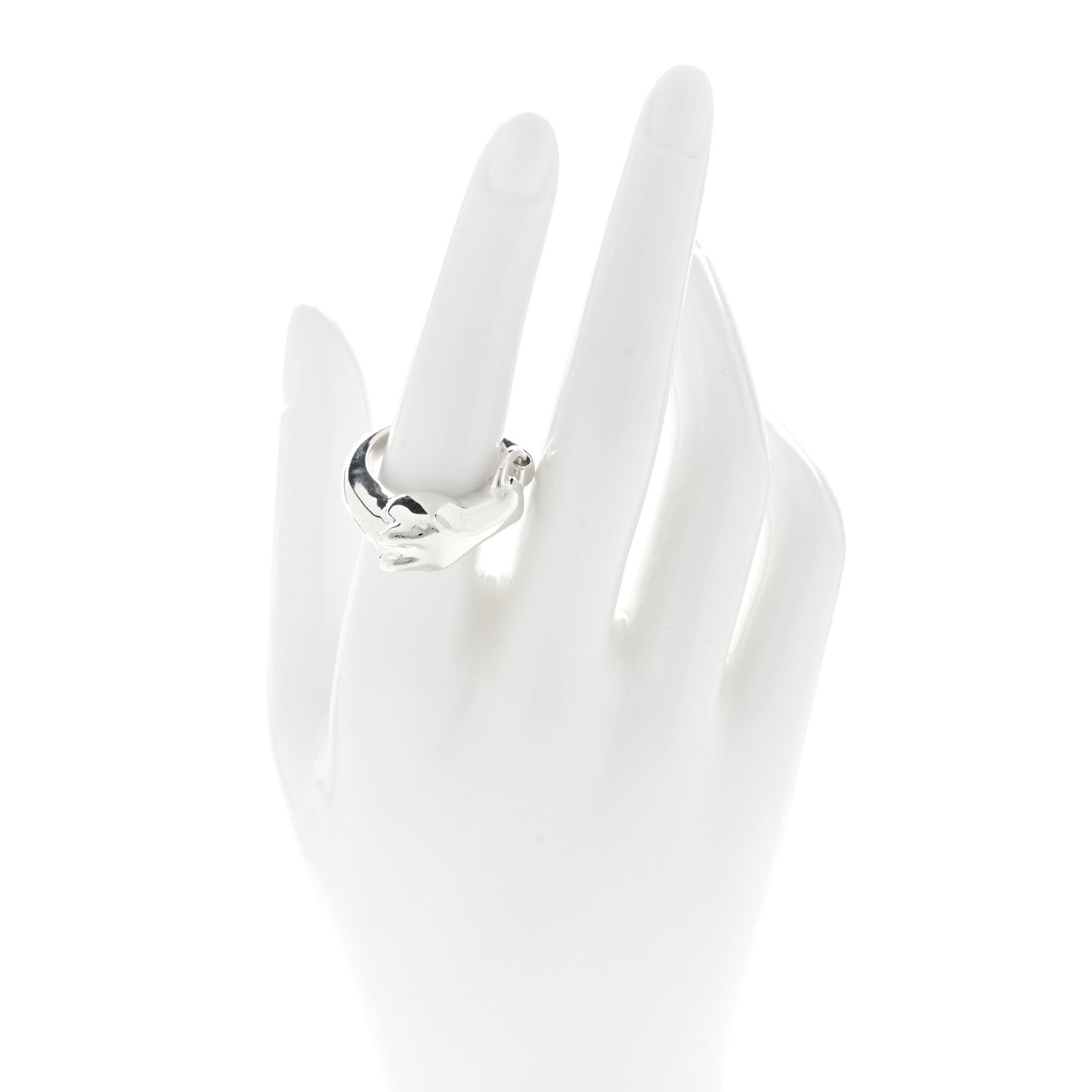 Hermes Sterling Silver PM Galop Ring 56 7.5 2 of 5