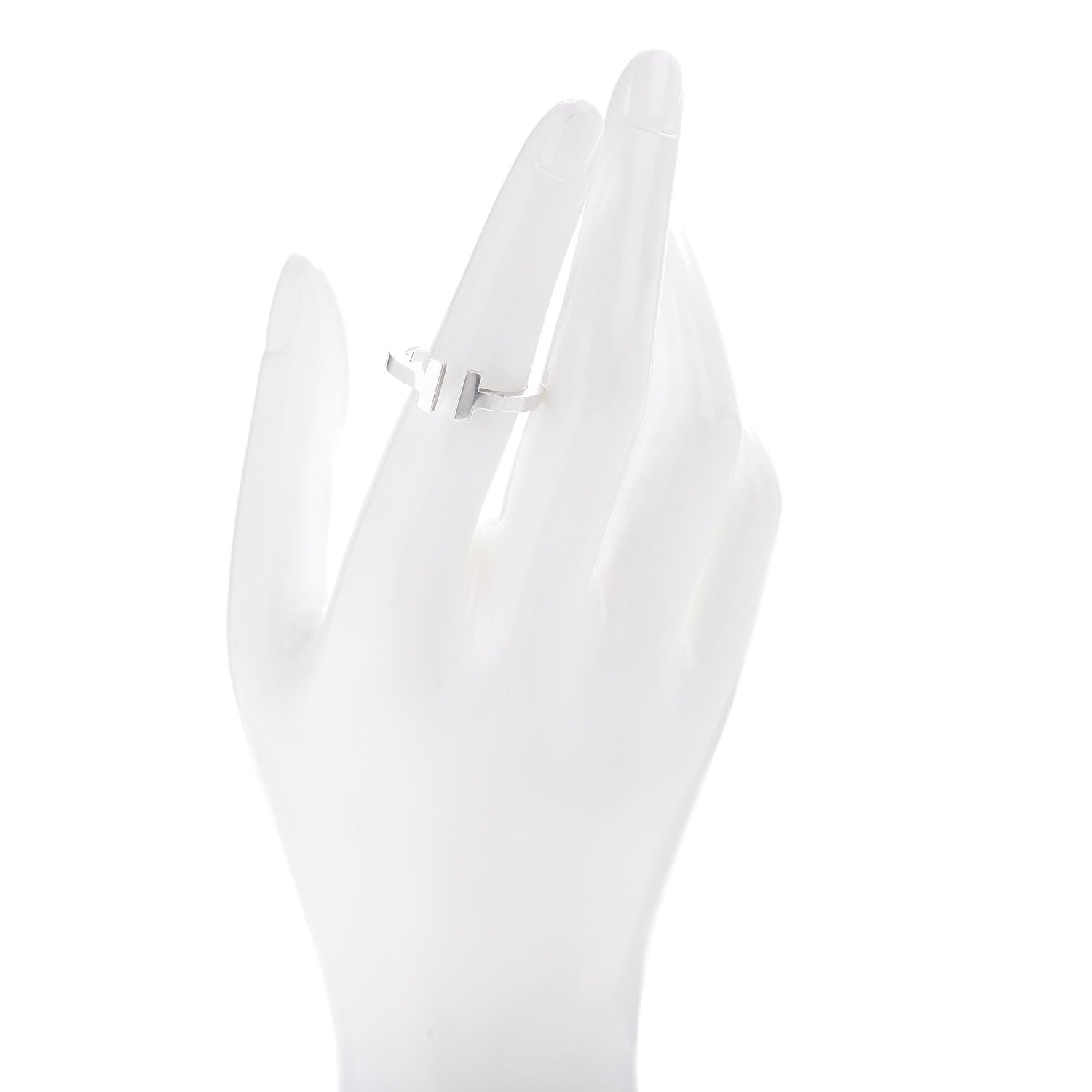 Tiffany Sterling Silver T Square Ring 58 8.5 2 of 5