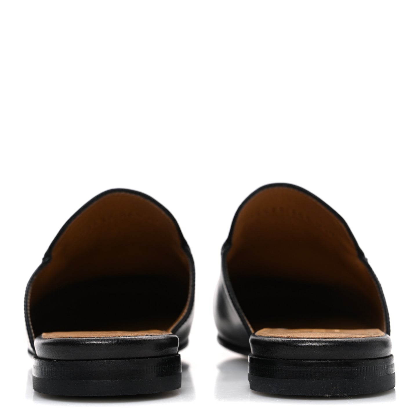 Calfskin Womens Princetown Slippers 36.5 Black