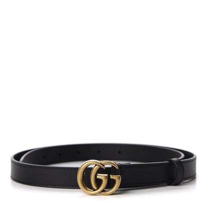 Gucci Calfskin Double G 20mm Belt 90 36 Black 1 of 5