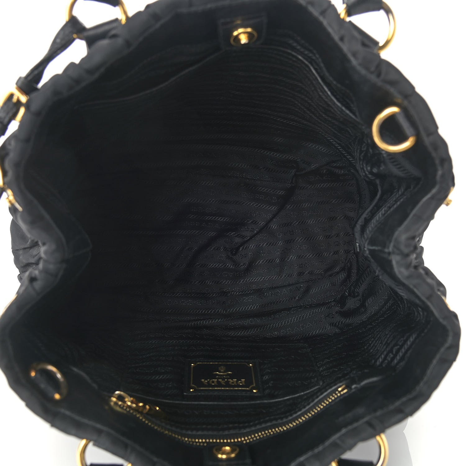 Prada Tessuto Nylon Gaufre Tote Black 5 of 10