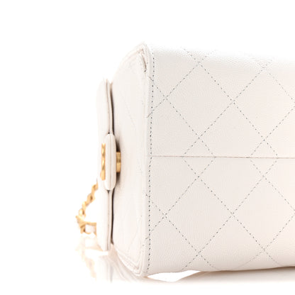 Chanel Caviar Quilted Small Chanel 25 Handbag White 8 of 9
