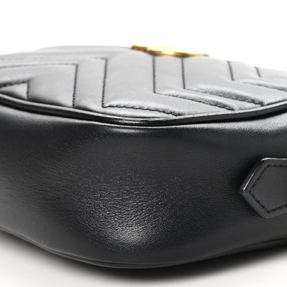 Gucci Calfskin Matelasse Mini GG Marmont Chain Shoulder Bag Black 11 of 11