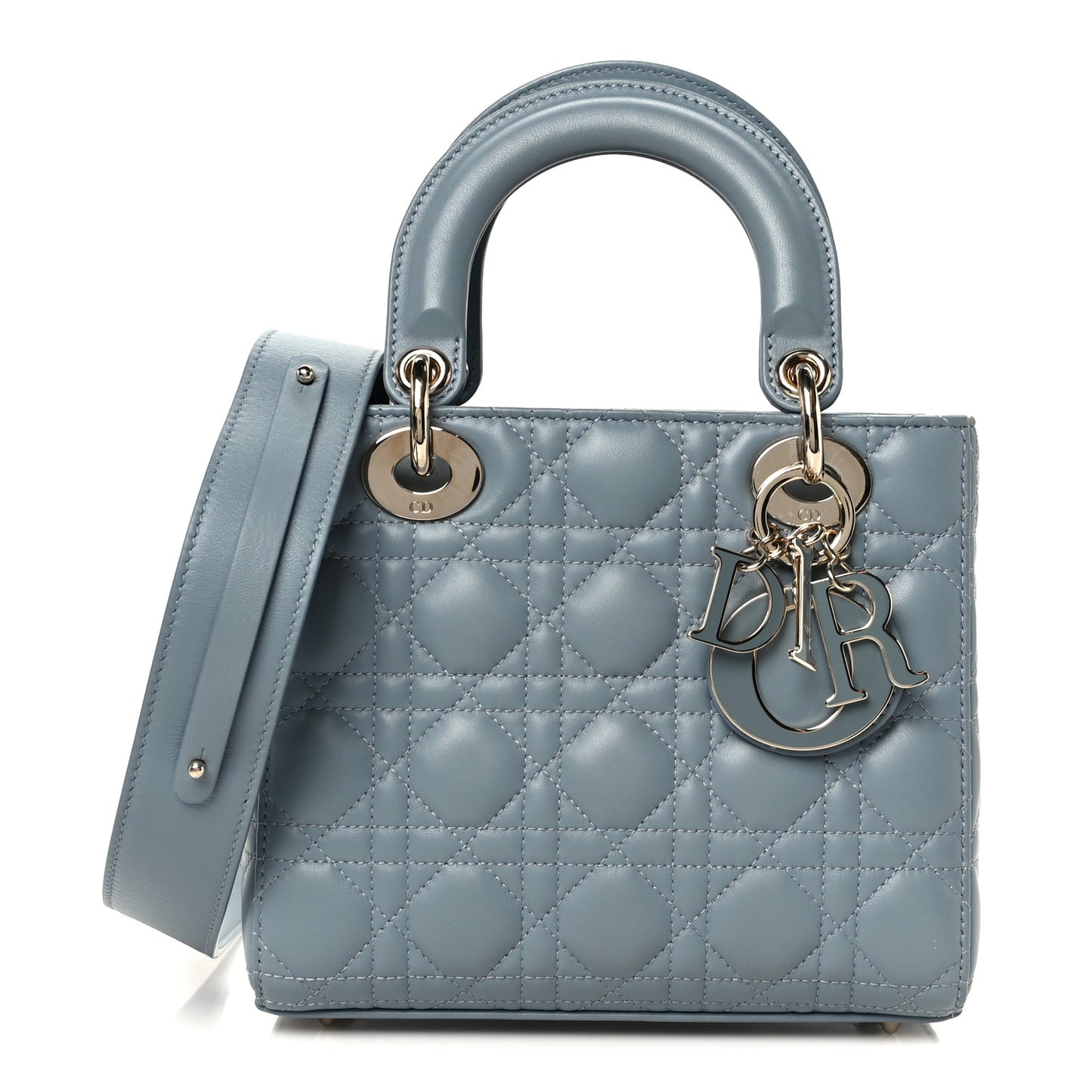 Lambskin Cannage Small My ABCDior Lady Dior Cloud Blue