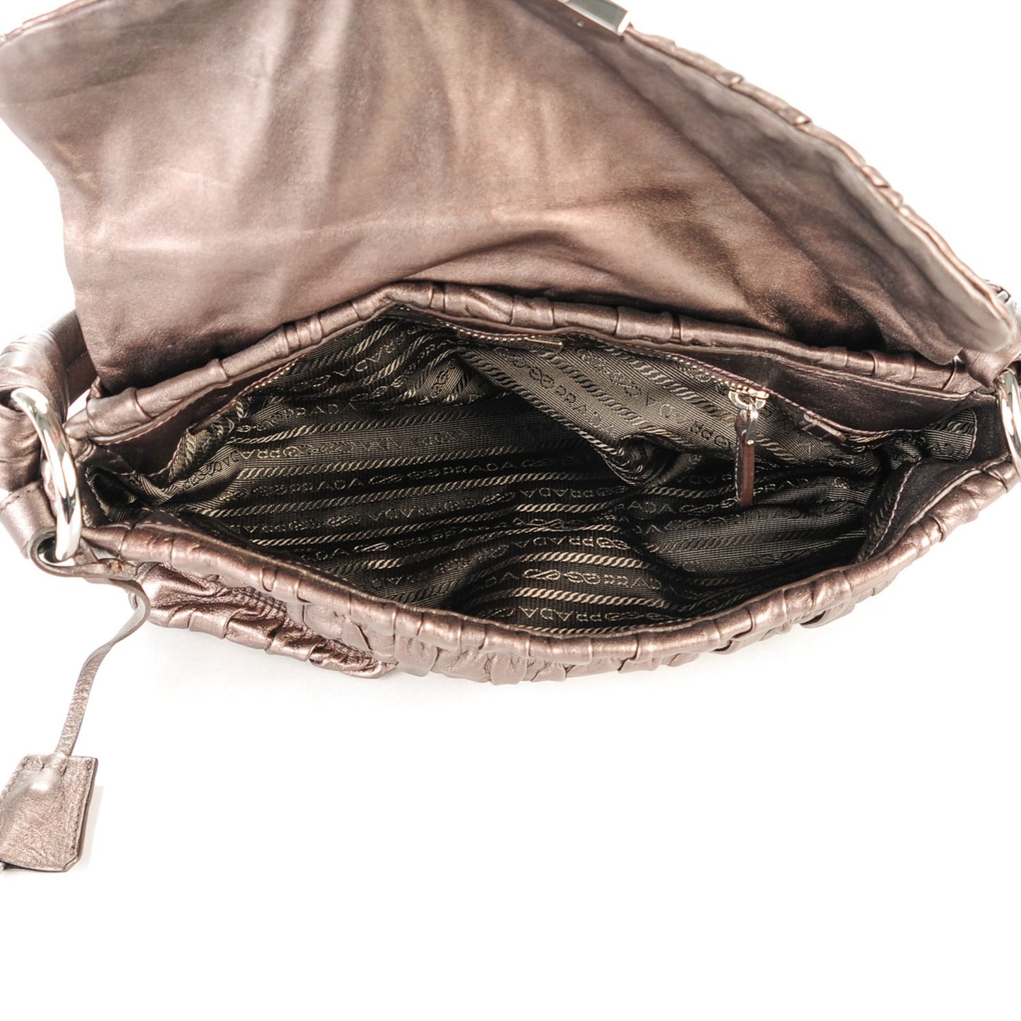 Nappa Gaufre Mordore Shoulder Bag Graphite