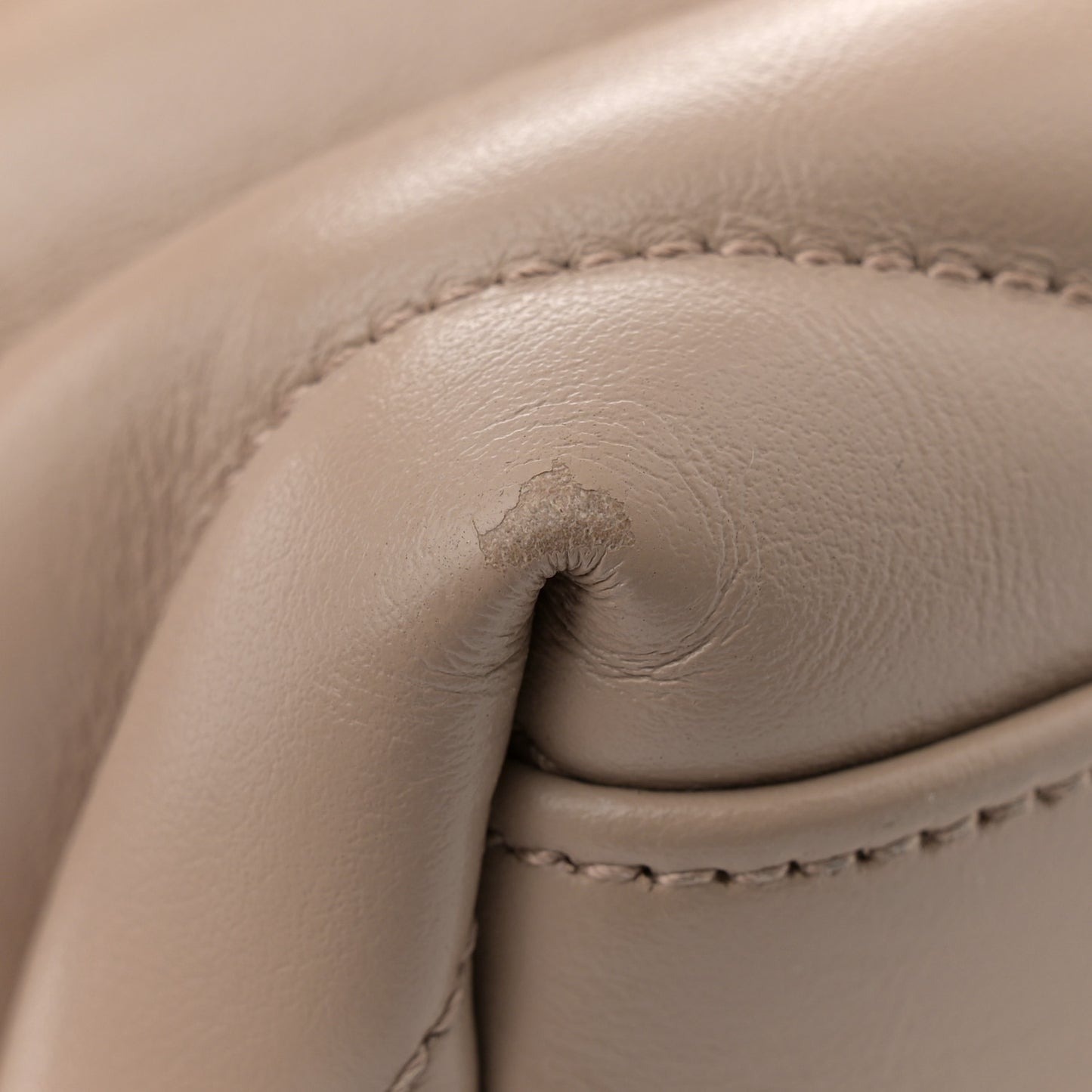 Calfskin Y Quilted Monogram Medium Loulou Chain Satchel Dark Beige