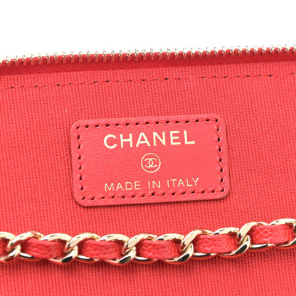 Chanel Caviar Quilted Small Vanity Case With Chain Pink 7 of 10