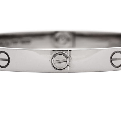 Cartier 18K White Gold LOVE Bracelet 18 3 of 6