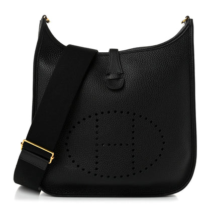 Hermes Taurillon Clemence Evelyne III PM Black 1 of 11