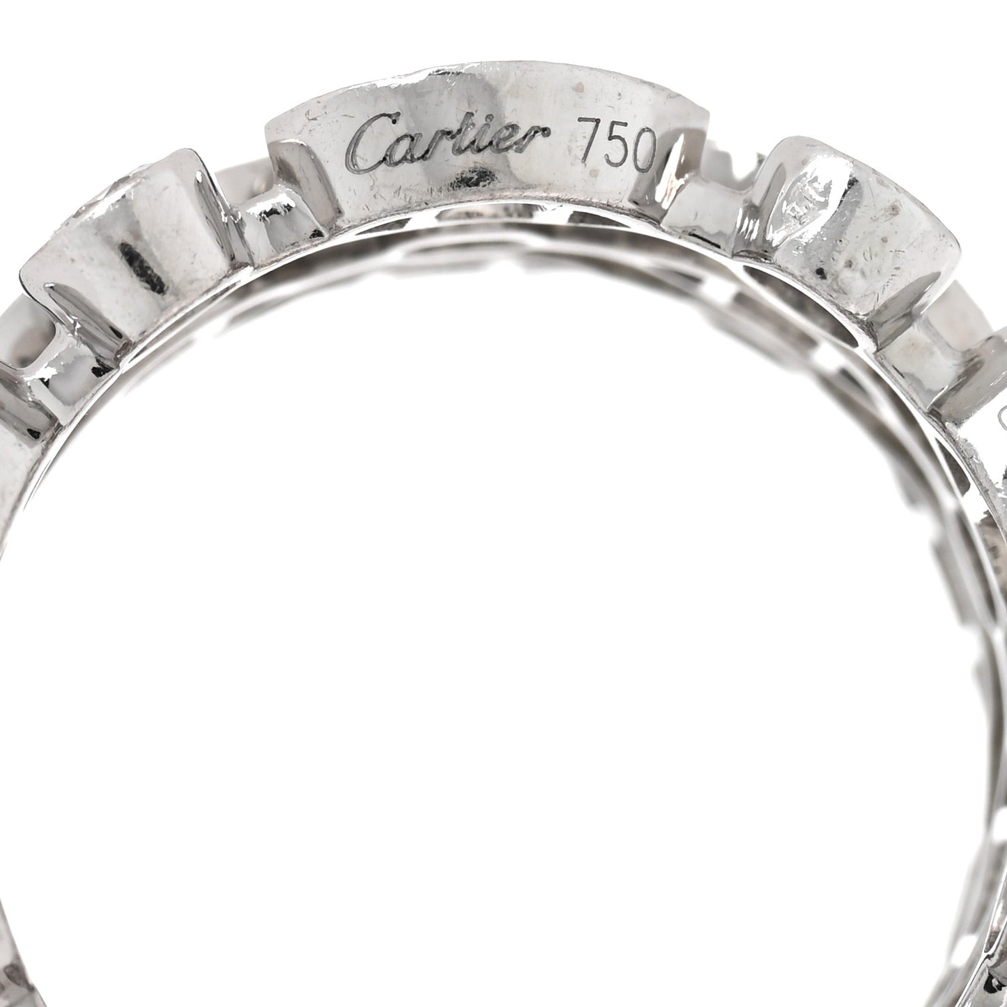 18K White Gold Diamond Diadea 3 Row Ring 54 7