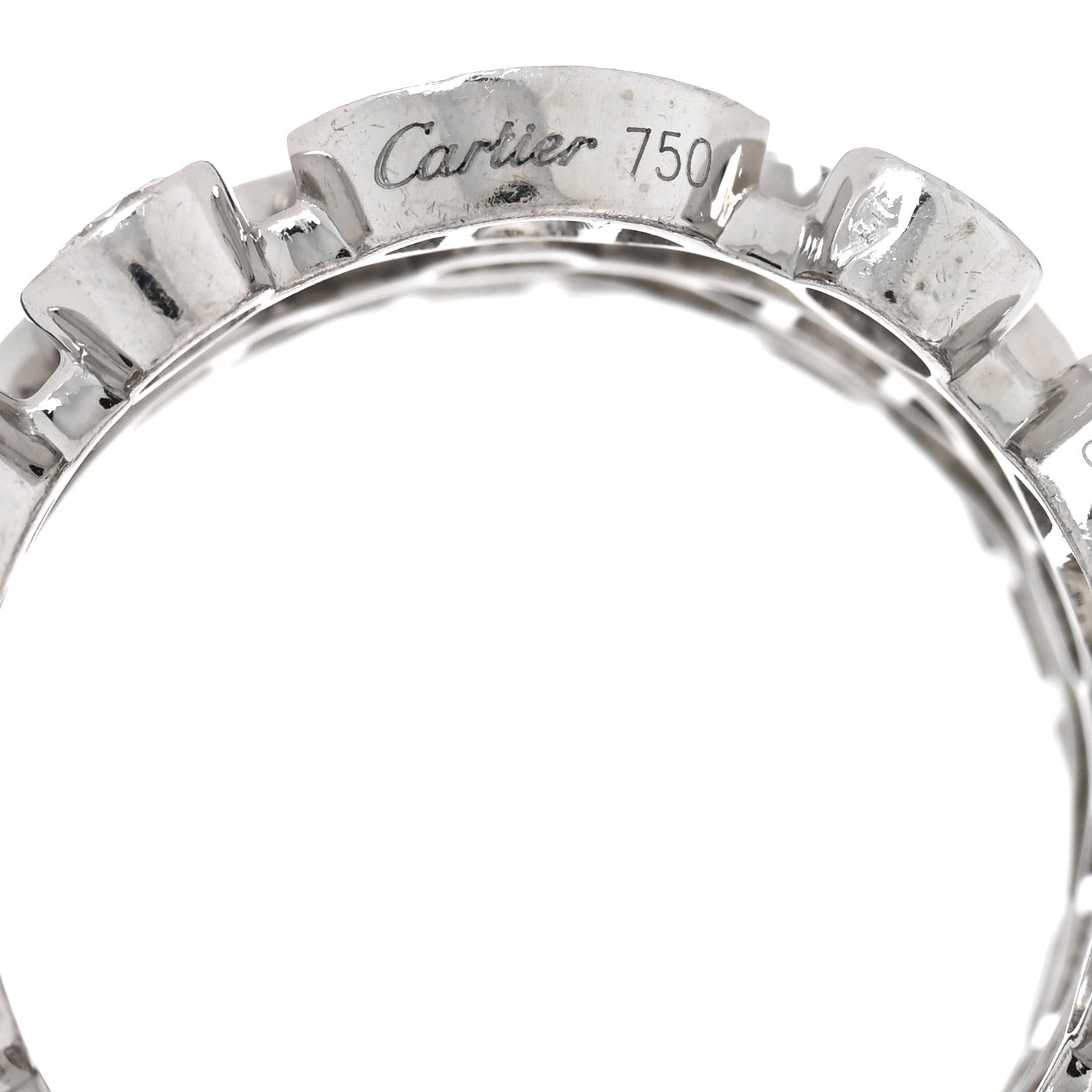 Cartier 18K White Gold Diamond Diadea 3 Row Ring 54 7 4 of 4