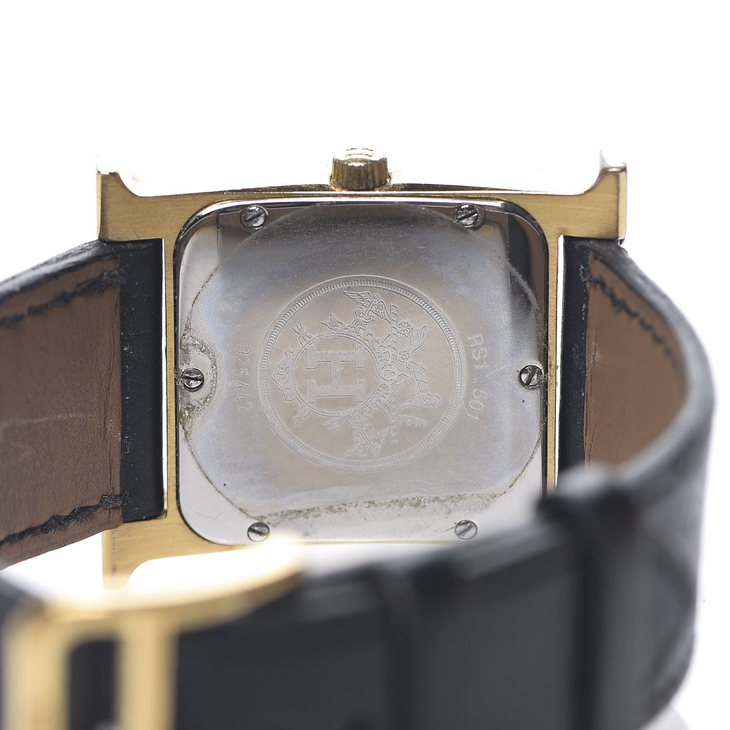 Hermes Stainless Steel Epsom 26mm Heure H Hour Quartz Watch Noir 3 of 6
