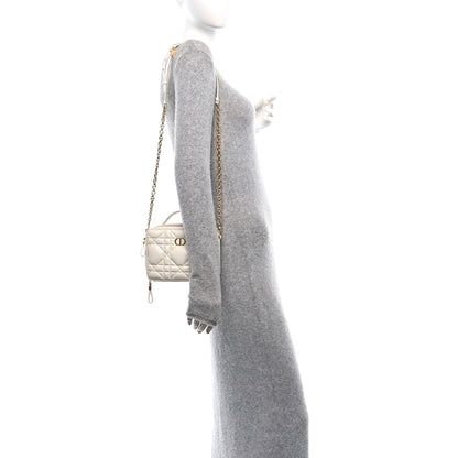 Christian Dior Calfskin Macrocannage Caro Box Bag Latte 2 of 9