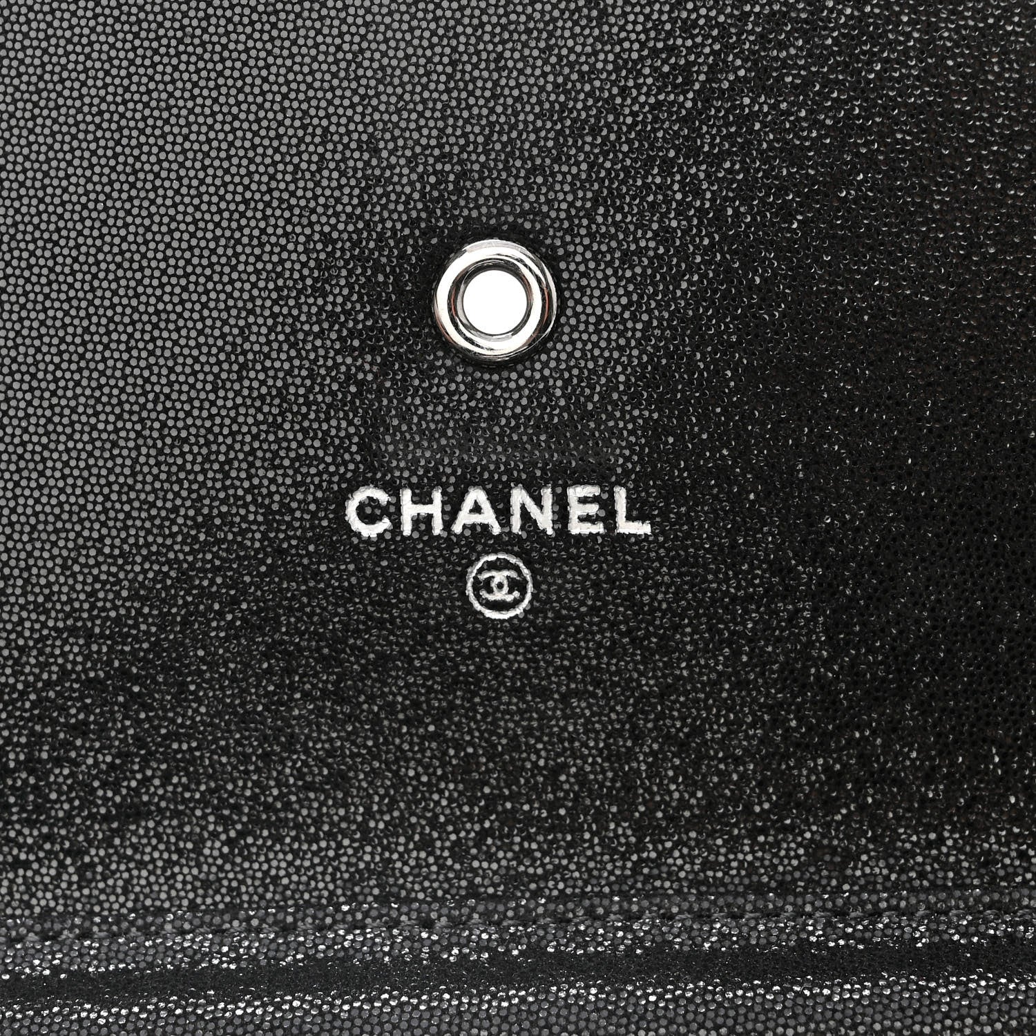 Chanel Iridescent Caviar Crystal Quilted Wallet On Chain WOC Black 5 of 10