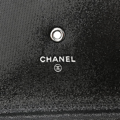 Chanel Iridescent Caviar Crystal Quilted Wallet On Chain WOC Black 5 of 10