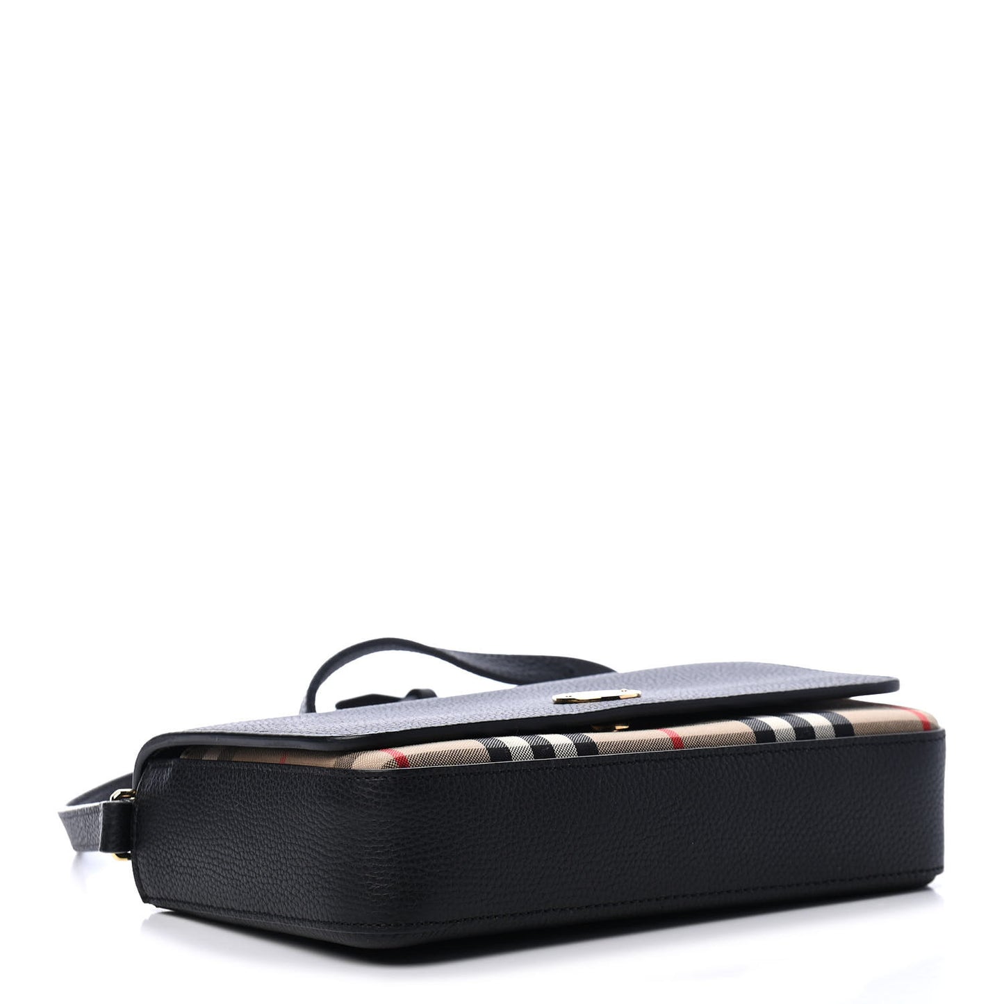 Grainy Calfskin Vintage Check Hampshire Crossbody Black