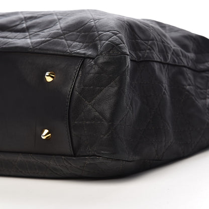 Christian Dior Lambskin Cannage Large Dior Soft Shopping Tote Black 10 of 12