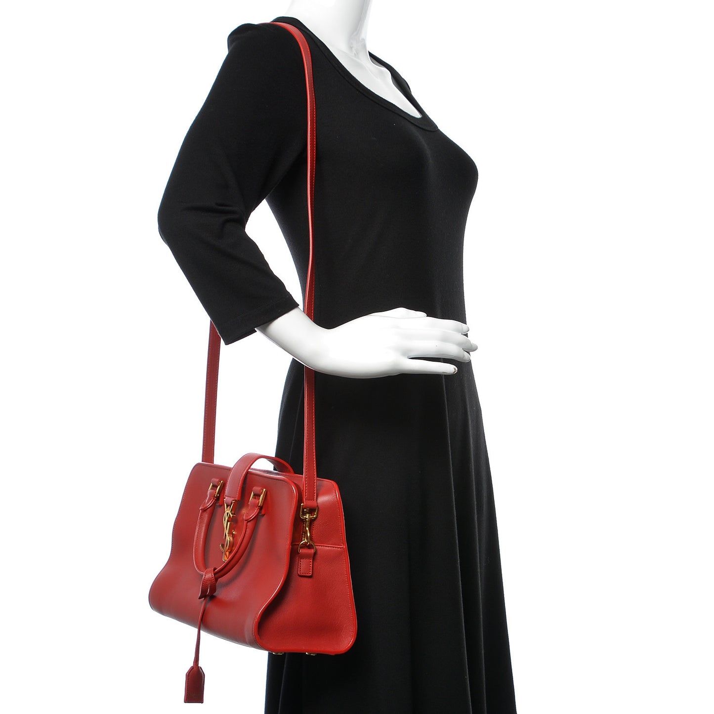 Calfskin Baby Monogram Cabas Red