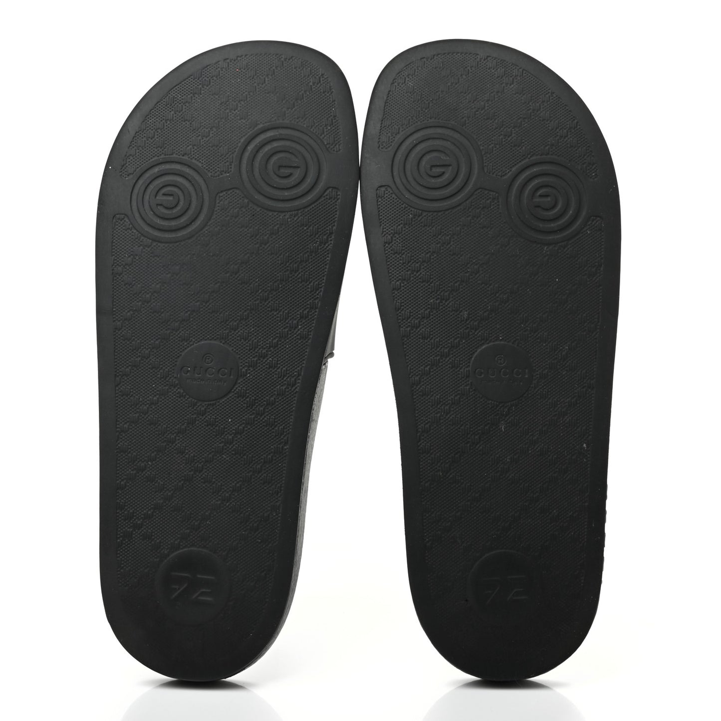 Rubber Womens Logo Slide Sandals 38 Black