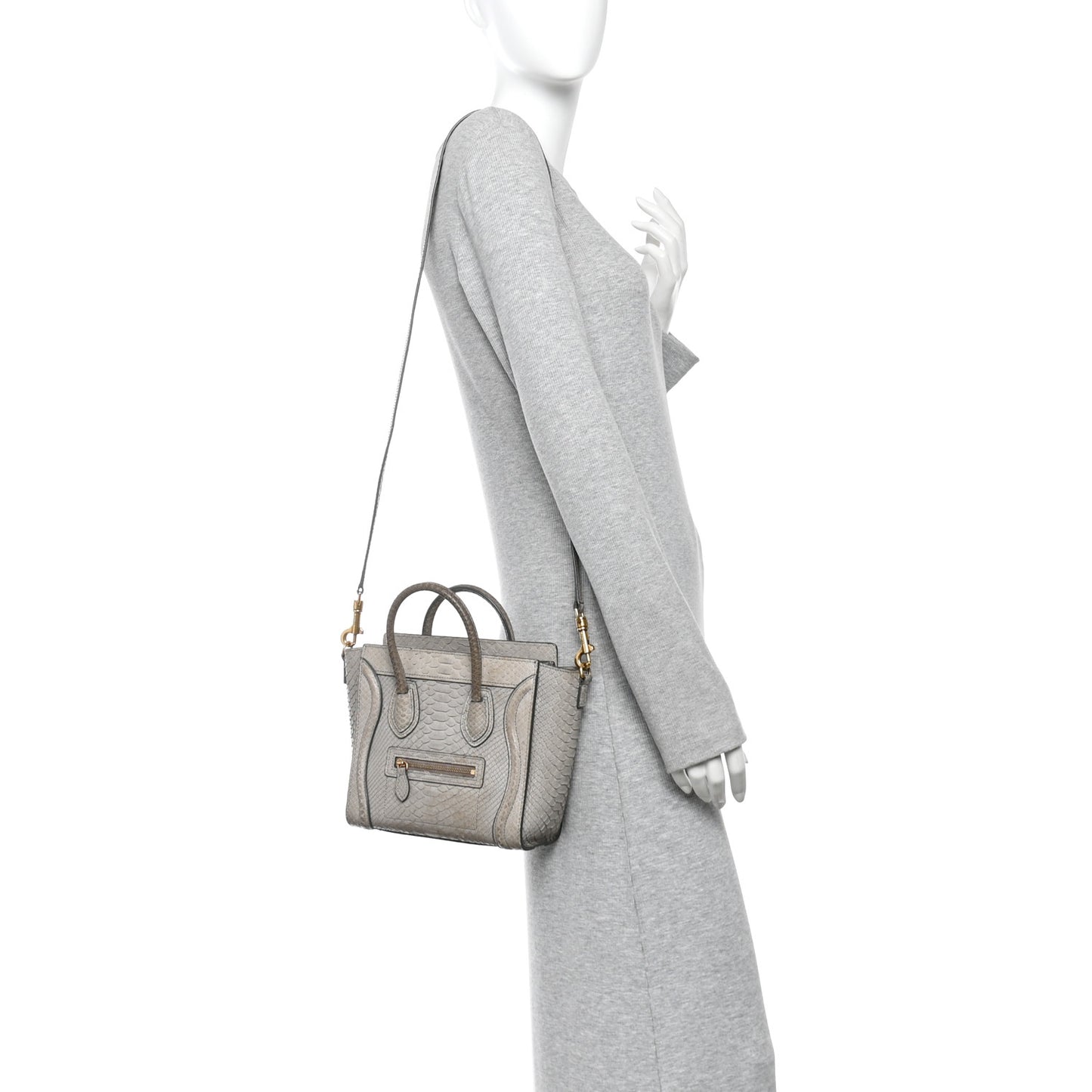 Snakeskin Nano Luggage Grey