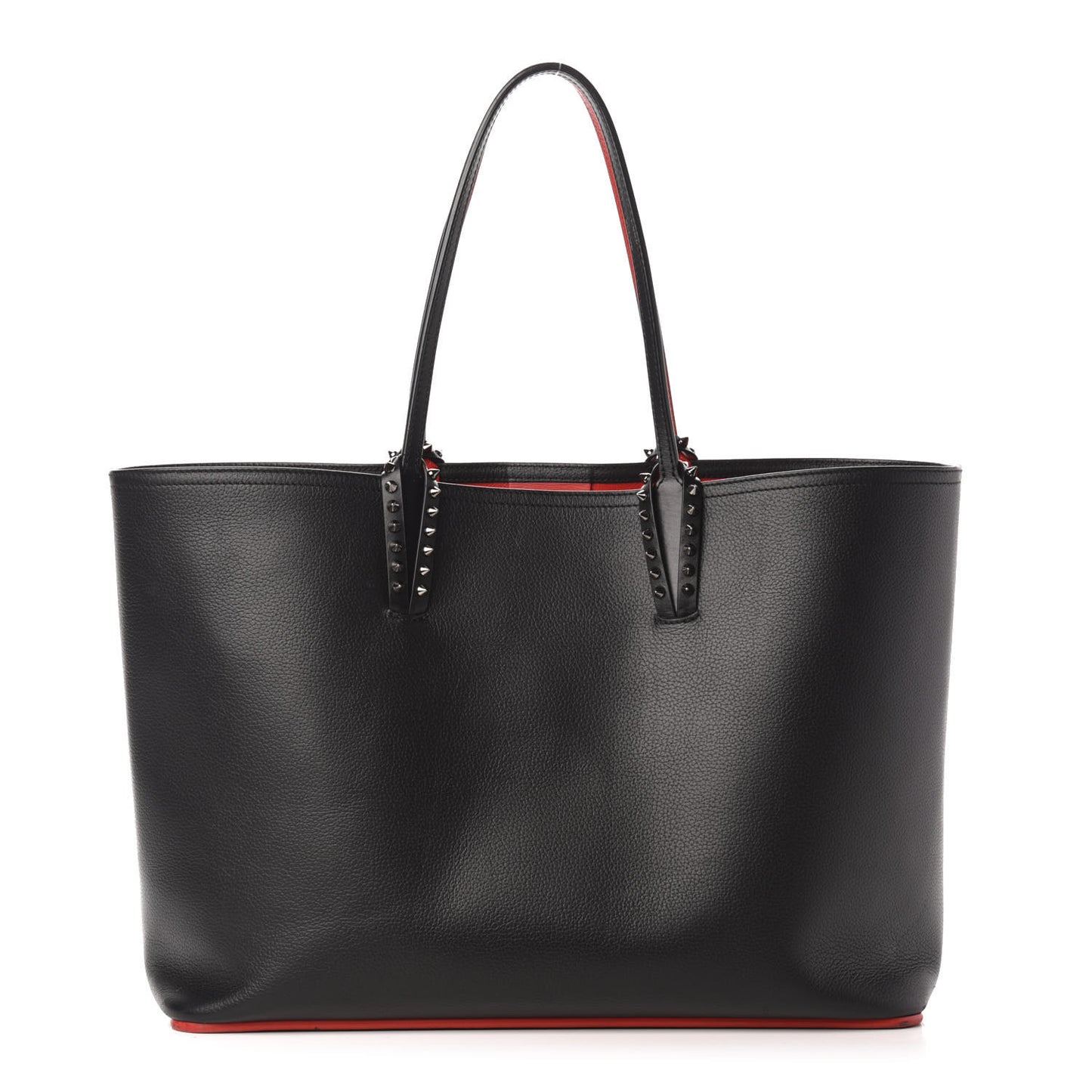 Calfskin Spikes East West Cabata Tote Black