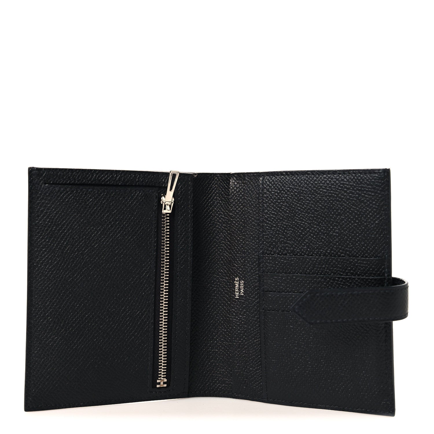 Hermes Epsom Bearn Compact Wallet Black 5 of 8