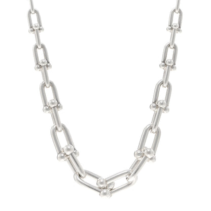 Tiffany Sterling Silver HardWear Graduated Link Necklace 15" 1 of 4