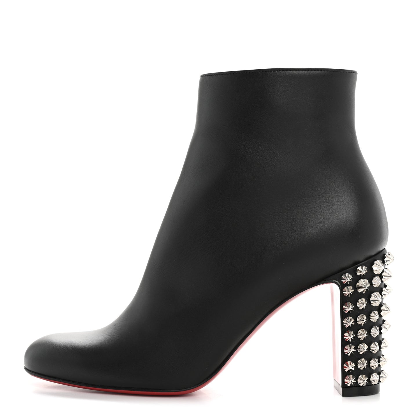 Smooth Calfskin Suzi Folk 85 Ankle Boots 37 Black