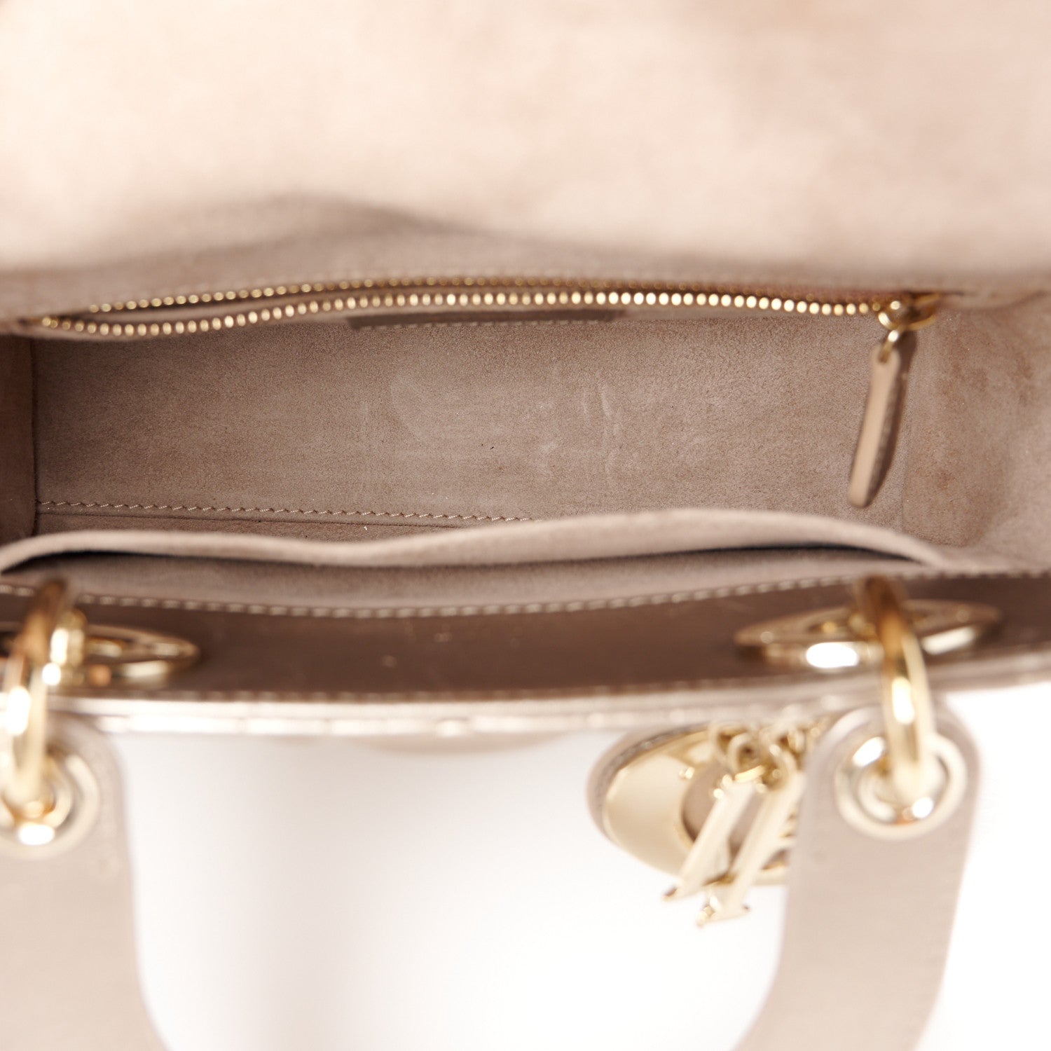 Christian Dior Metallic Lambskin Cannage Small My ABCDior Lady Dior Gold 5 of 10