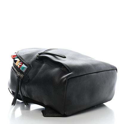 Fendi Vitello Dolce Studded Backpack Black Multicolor 4 of 15