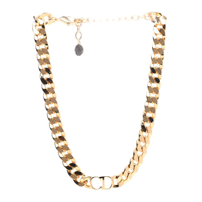 Christian Dior Metal CD Choker Necklace Gold 3 of 6