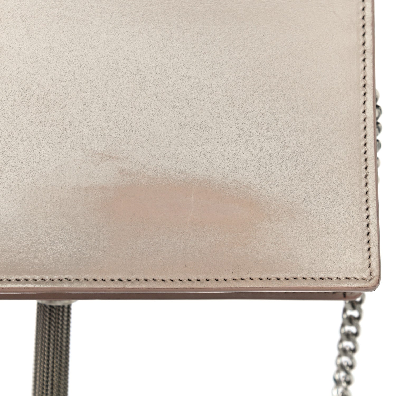 Saint Laurent Smooth Calfskin Classic Monogram Kate Tassel Chain Wallet Nude Powder 17 of 21