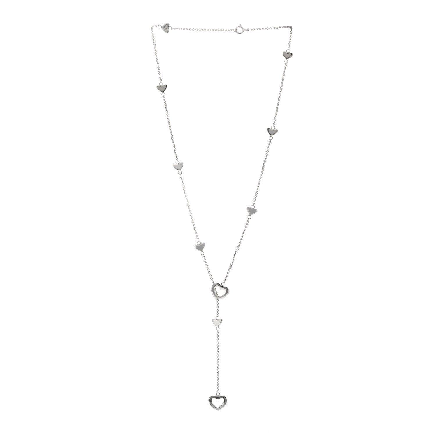 Tiffany Sterling Silver Heart Lariat Necklace 2 of 3