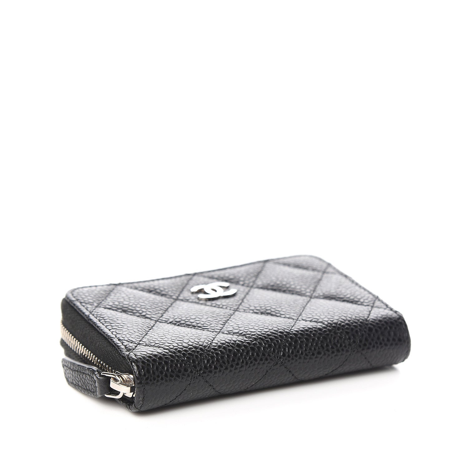 Chanel Caviar Quilted Zip Coin Purse Black 4 of 8