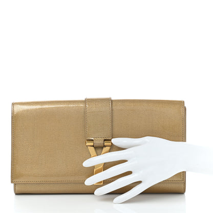 Saint Laurent Textured Patent Classic Y Ligne Clutch 2 of 9