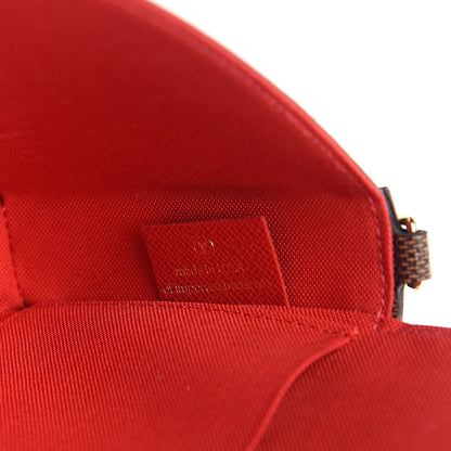 Louis Vuitton Damier Ebene Pochette Felicie Chain Wallet 7 of 11