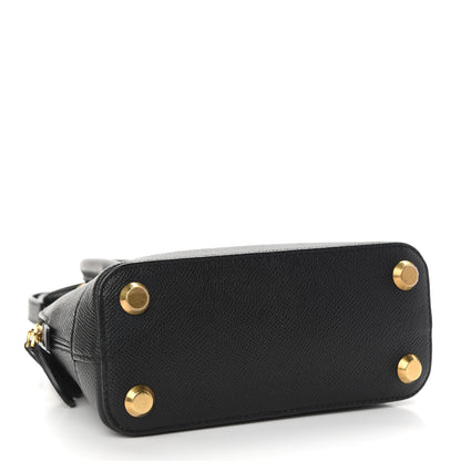 Balenciaga Signature Grained Calfskin XXS Ville Top Handle Bag Black White 4 of 10