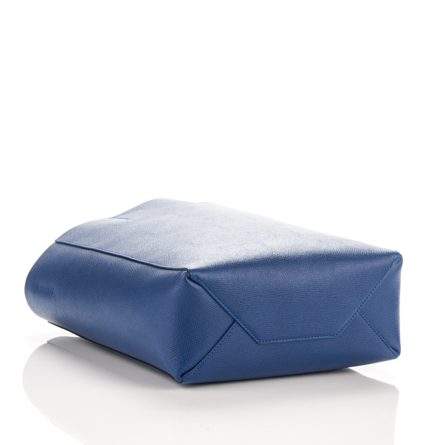 Celine Grained Calfskin Small Vertical Cabas Indigo 4 of 7