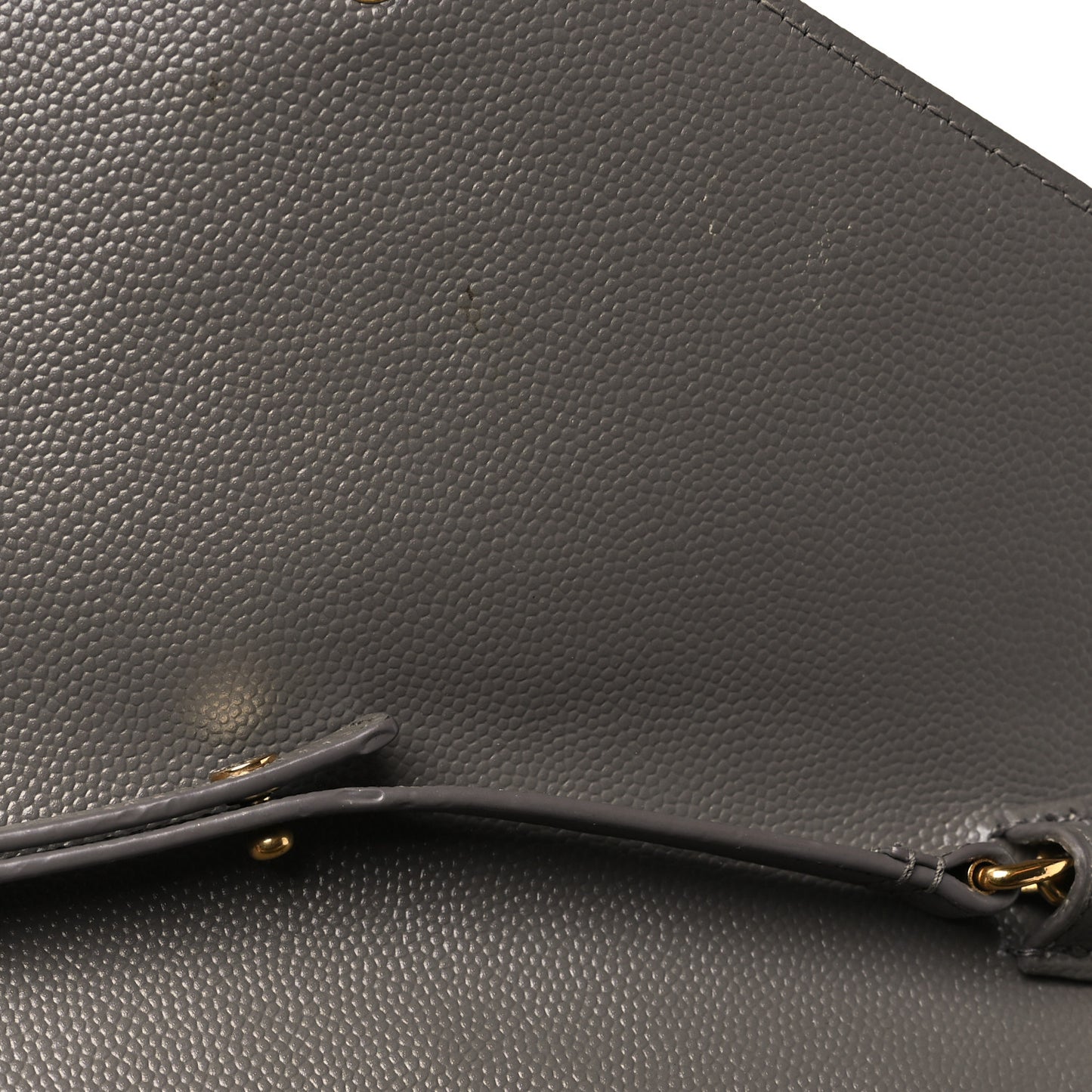 Grain De Poudre Matelasse Chevron Monogram Chain Wallet Fog