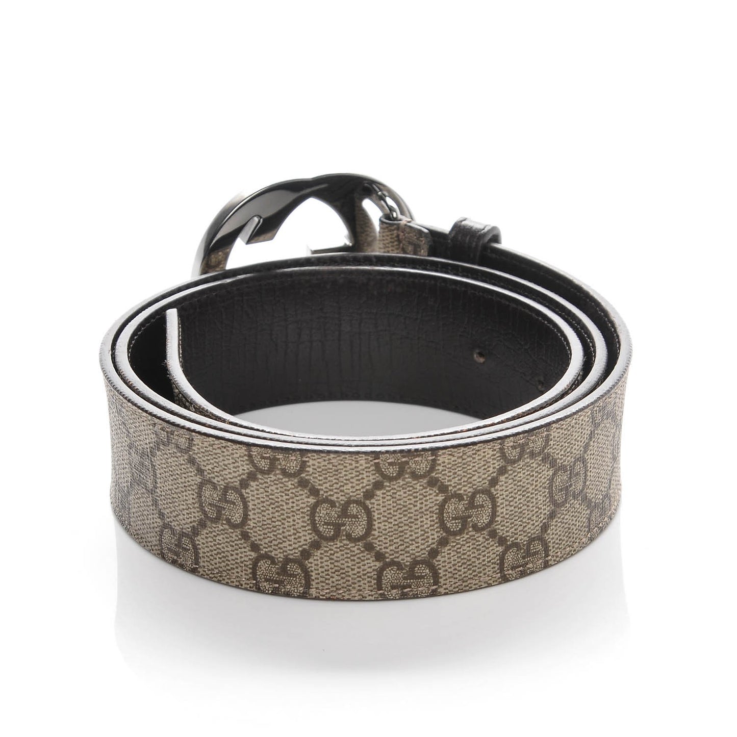 GG Plus Monogram Interlocking G Belt 95 38 Dark Brown