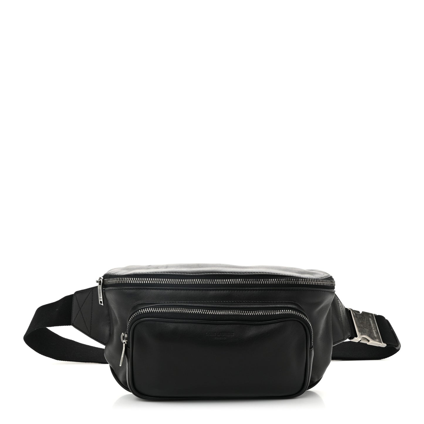 Lambskin Subway Belt Bag Black