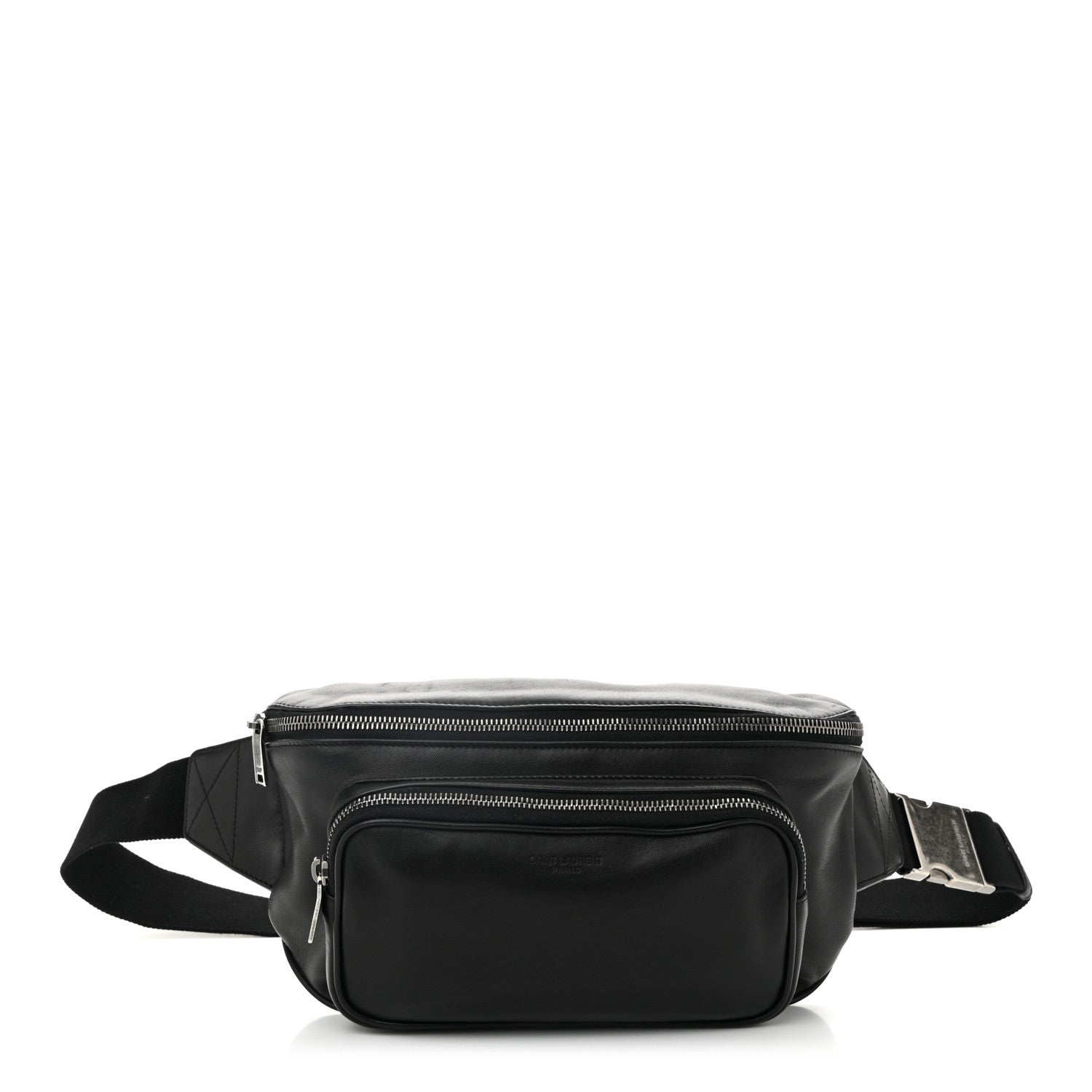 Saint Laurent Lambskin Subway Belt Bag Black 1 of 11