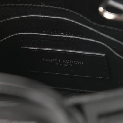 Saint Laurent Calfskin Crocodile Embossed Toy Sac De Jour Black 6 of 11