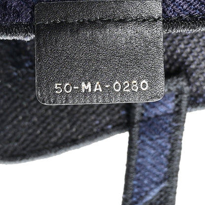 Christian Dior Canvas Embroidered Camouflage Saddle Belt Bag Blue 6 of 9