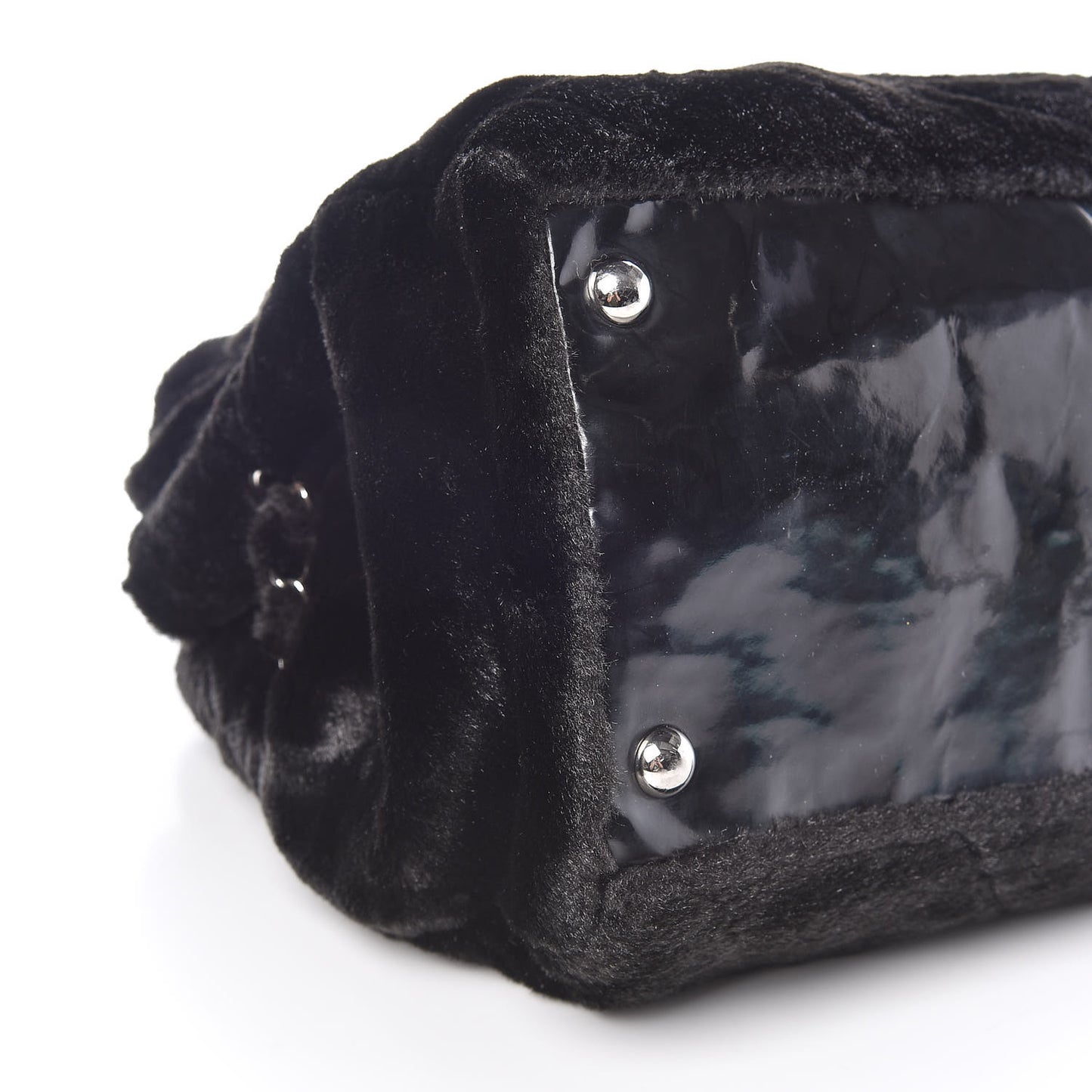 Fantasy Fur Quilted Camellia Tote Black